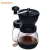 Import Manual Coffee Mill Grinder with Ceramic Burrs , Two Clear Glass Jars, Stainless Steel Handle and Silicon Cover from China