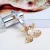 Import Manufacturer mottled acrylic barrette for women gold plated alloy flower hairgrip from China