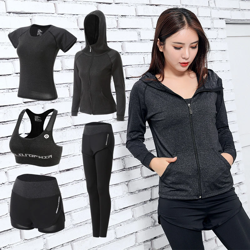 Manufacturers spring yoga wear womens sports suit quick-drying high waist plus size fitness clothes running sports clothes