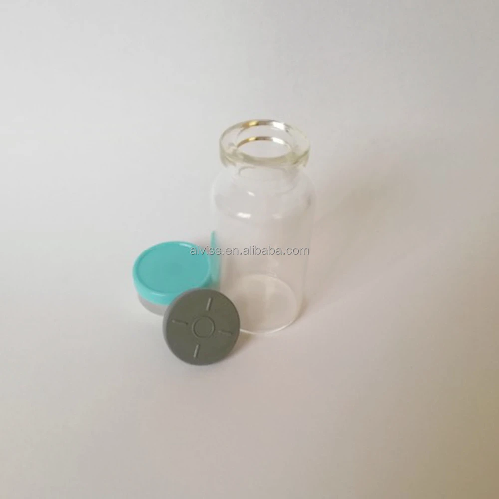 medical 10ml glass vial for injection with rubber stopper and cap