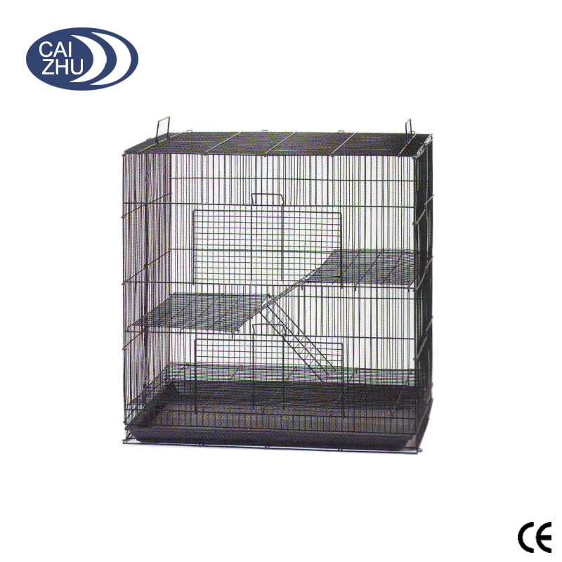 Medium 3 Levels Cat Ferret Chinchilla Cage with Sugar Glider by Size 24"Length x 16"Depth x 24"Height