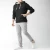 Import men blank fleece high quality hoodie with panel on elbow from China