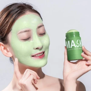 Men face mask skincare 7 day clay facial skin mud private label wholesale green stick tea cream vegan moisturizing whitening