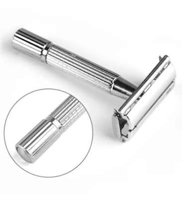 Men Shaving Stainless Metal Safety Razors Long Handle Manual Classic Double Edge Blade Shaver Hair Removal Make it Personal