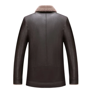 Mens jacket 2020 winter new leisure motorcycle PU leather jacket mens solid color retro jacket men coats
