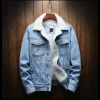 Mens Jackets & Coats Mans Fleece Jeans Jacket Men Motorcycle Jacket & Coat