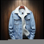 Mens Jackets & Coats Mans Fleece Jeans Jacket Men Motorcycle Jacket & Coat