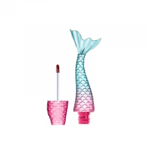 Mermaid Tail lipgloss container empty cosmetic packaging Shining fish scales lip gloss tubes