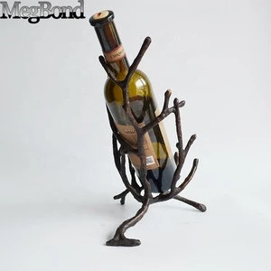Metal branch decorative wine bottle holder metal wine holder