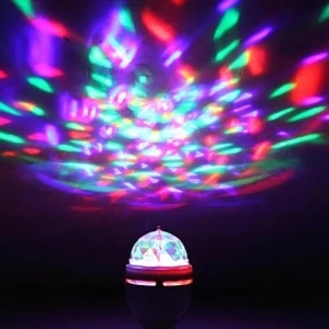 Mini E27 3W Colorful Auto Rotating RGB LED Bulb Stage Light Effect Party Lamp Disco Crystal Magic Ball Club DJ Lights AC 85-265V