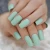Import Mint Green Color Long Length Nail Tips Square Shape Pure Ccrylic Design Nails Tips Plastic Artificial Fingernails from China
