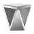 Import mirrored living room furniture crushed diamond mirrored side table from China