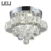 Modern decorative minimalist LED k9 crystal chandelier ceiling light dinling room light