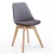Import Modern Design Fabric Cloth  chair Solid wood legs dining chair from China