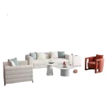 Modern Designer Luxury Living Room Sofa Set Lamb Wool Polyester Fabric Velvet with Convertible Modular Features Factory Price