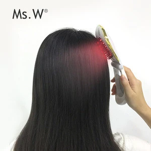 Ms.W good quality portable rechargeable flat iron titanium hair straightener comb