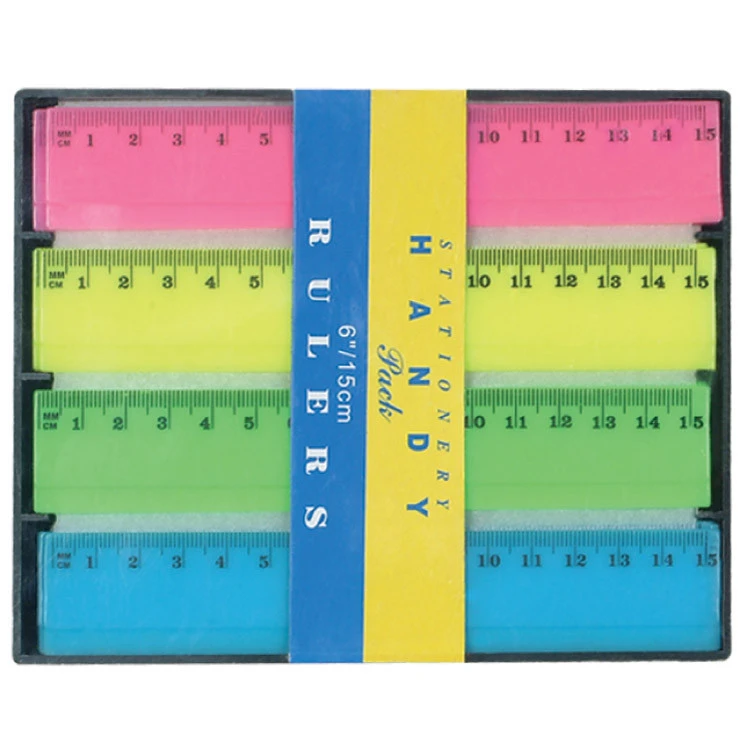 Multi Function High Quality Colorful Plastic Ruler School Geometry Math Set