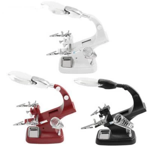 Multi-functional Welding 3X 4.5X with LED Helping Hand  Magnifier 360 rotation Auxiliary Clamp Alligator Clip Stand