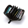 Multifunction Mens Wallet With Zipper Rfid Leather Business Credit Card Holder Wallet