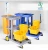 Import Multipurpose plastic hotel hospital housekeeping maid cleaning cart Wholesale janitor cart cleaning trolley from China