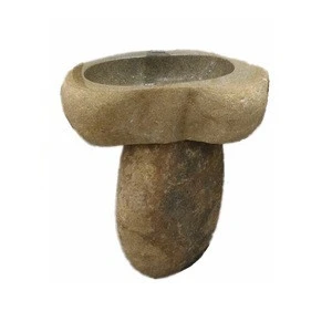 Natural Rock Stone Bathroom Hand Wash Basin With Stand