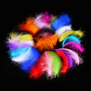 New 100pcs/lot 4-6 Inches 10-15 cm Colors Natural Beautiful Goose Feathers for Decorations