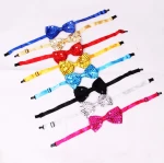 New children's stage show fashion sequins casual bow ties pet dog cat bow tie