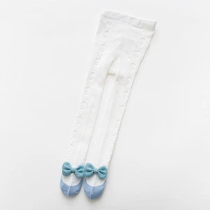 New Design Baby Cotton cute bowknot girl tights