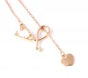 New design fashion creative doctor stethoscope love pendant necklace exquisite peach heart clavicle chain wholesale