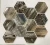Import New Design good quality inkjet printed Hexagon glass Mosaic Wall Tile glass marble stone mosaic tiles from China