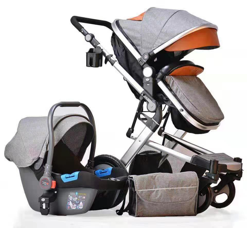 Buy New Design Luxury High View 4 Wheels Baby Stroller Pram With ...