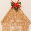 New Design Pinecone Wedding TableMat Gold Christmas Lace Table Runner With Fancy Ornaments