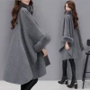 New design warm long plus size Casual Wool Coat Women Fur Coats Woman Clothes Cloak Shawl Poncho Jacket
