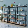 New Design Wooden home furniture  Shelf Storage Garden Metal Frame Shelf Storage Bookshelf