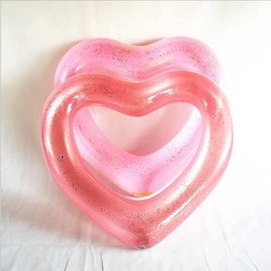 New Heart Crystal Transparent Inflatable Adult Swimming Ring