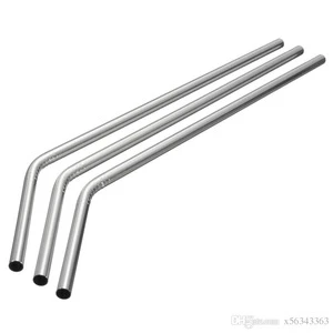 NEW KITCHEN BAR STAINLESS STEEL REUSABLE DRINKING STRAWS