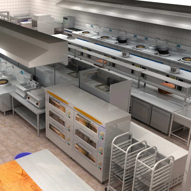 New modern commercial kitchen design for commercial restaurant
