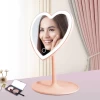 NEW ORIGINAL Fashionable Factory Direct Supply Heart-Shaped Detachable Good Quality Hand held Table LED Makeup Mirror