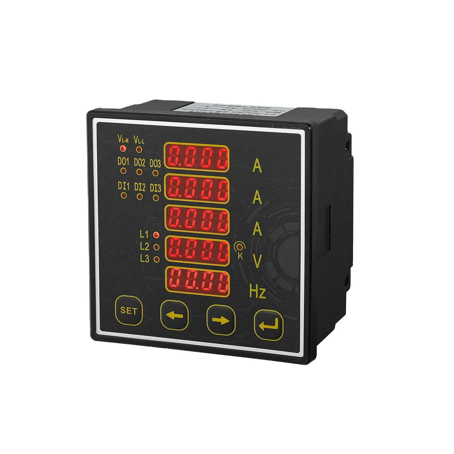 New RE series 96*96mm digital and non analog Three Phase current A Voltage V Frequency Hz  Meter
