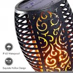 New Solar Garden Disk Light IP67 Waterproof Solar Lawn Deck Light Outdoor Solar Ground Light 96Led Flame lamp