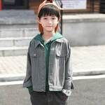 New Style Fashion Fall Casual Wear Coat Jackets Kids  Denim Jacket for Boys