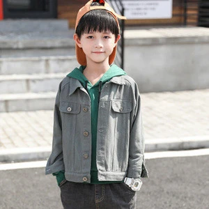 New Style Fashion Fall Casual Wear Coat Jackets Kids  Denim Jacket for Boys