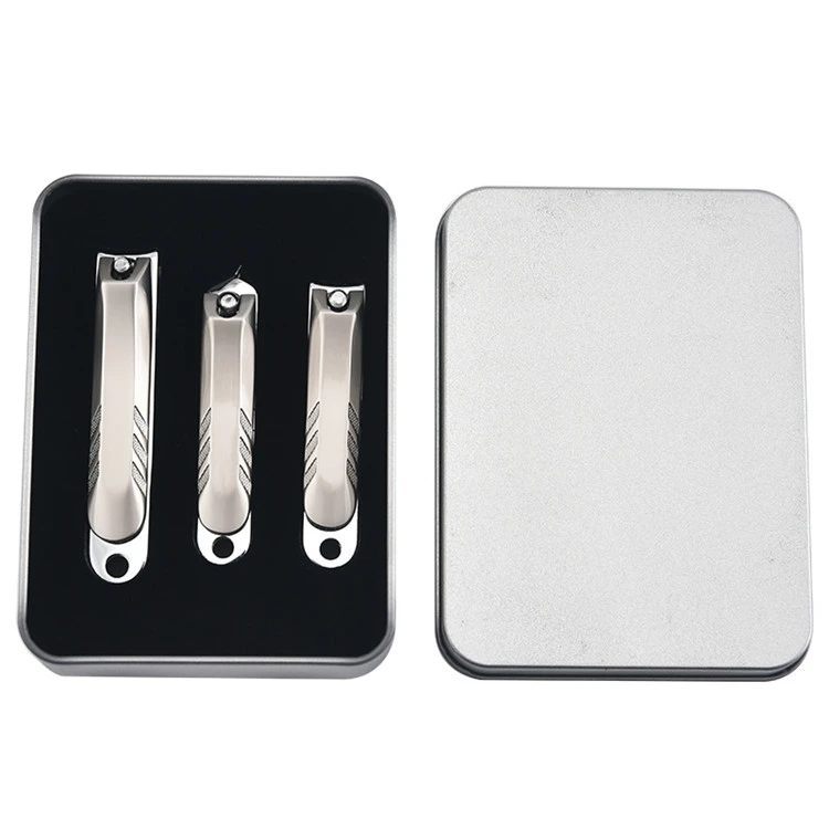 New Style High quality stainless steel nail clippers cutter nail scissors polishing nail clipper set manicure tools with box