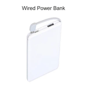 New Ultra-thin Portable Best Fast Charging 5000mah Power Bank With Cable Custom Logo