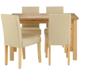 New wooden dining table with 4 chairs set dining room furniture