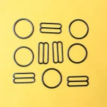 Newbud underwear accessories, Oeko test standard Nylon coated metal bra ring and slider Hook