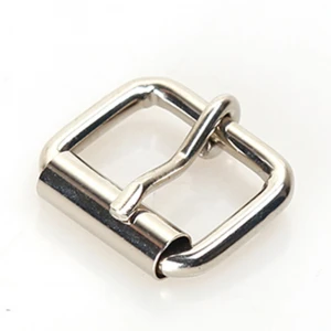 Nickle electroplated metal seat belt buckle with one roller pin