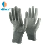 NMSHIELD EN388 Antistatic PU Coated Gloves Customizable Touch Screen Gloves Protection ESD Gloves for Handjob