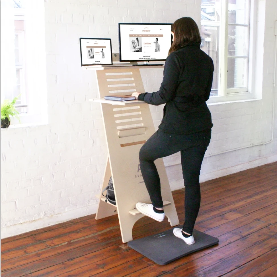 No-screw Standing desk computer desk for home office or any public area working station simple stand desk easy assemble