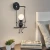 Import Nordic Modern  living room   Light E27 art black  mini human wall lamp for children&#39; s bedroom from China